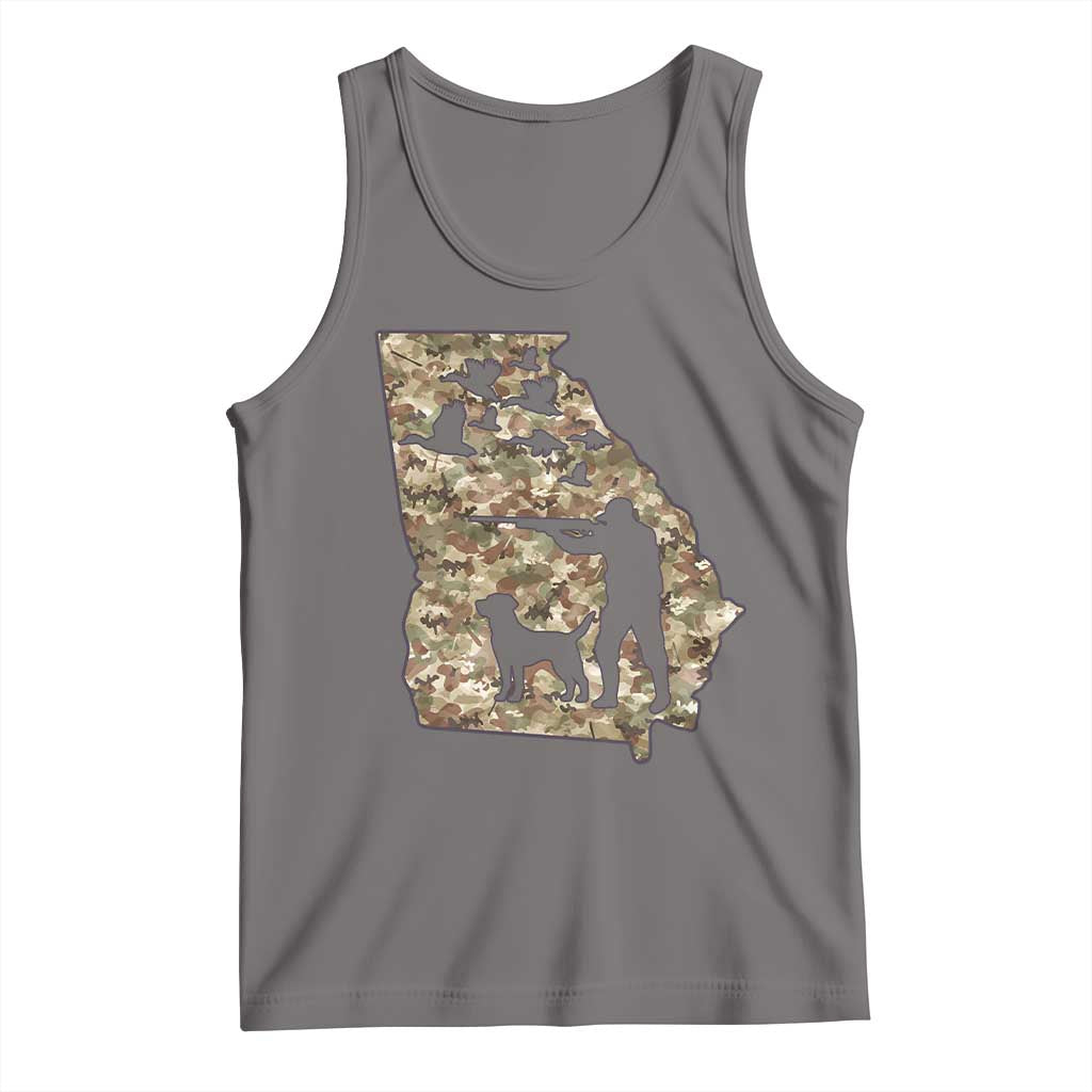 Georgia Duck Hunting Season Tank Top Labrador Retriever Hunter Gift TS12 Deep Heather Print Your Wear
