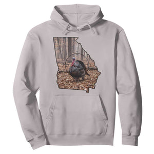 Georgia Turkey Hunting Hoodie Camo American Flag Hunter Gift TS12 Ice Gray Print Your Wear