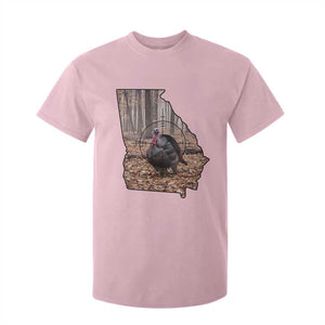 Georgia Turkey Hunting T Shirt For Kid Camo American Flag Hunter Gift TS12 Light Pink Print Your Wear