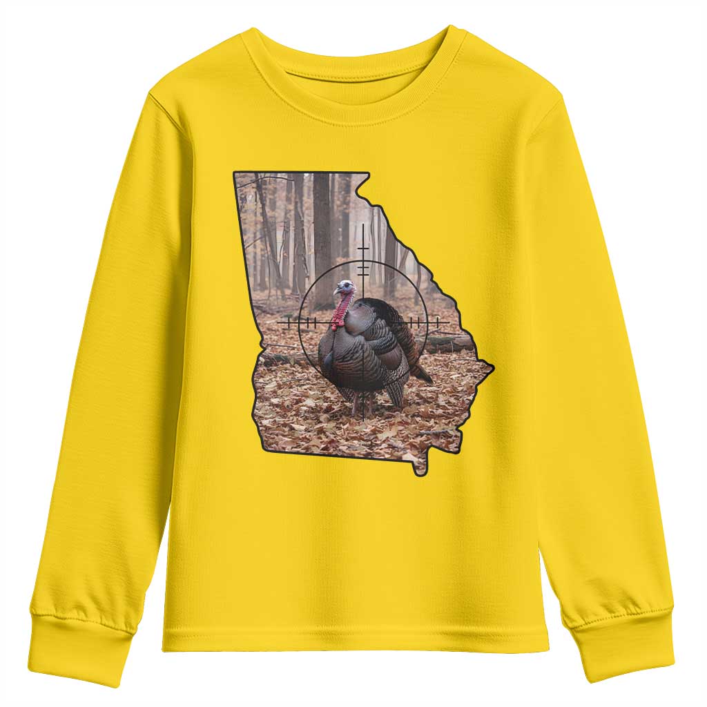 Georgia Turkey Hunting Youth Sweatshirt Camo American Flag Hunter Gift TS12 Daisy Print Your Wear