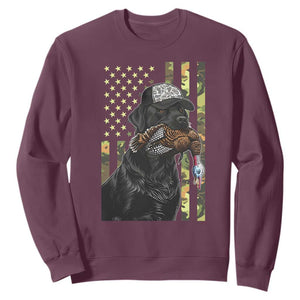 Camo Hunting Dog Turkey American Pride Gift Sweatshirt TS12 Maroon Print Your Wear