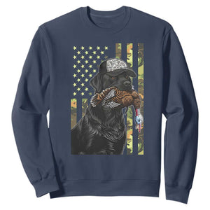 Camo Hunting Dog Turkey American Pride Gift Sweatshirt TS12 Navy Print Your Wear