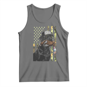 Camo Hunting Dog Turkey American Pride Gift Tank Top TS12 Black Heather Print Your Wear