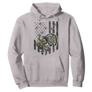 Turkey Hunter Hoodie Patriotic American Flag Gift TS12 Ice Gray Print Your Wear