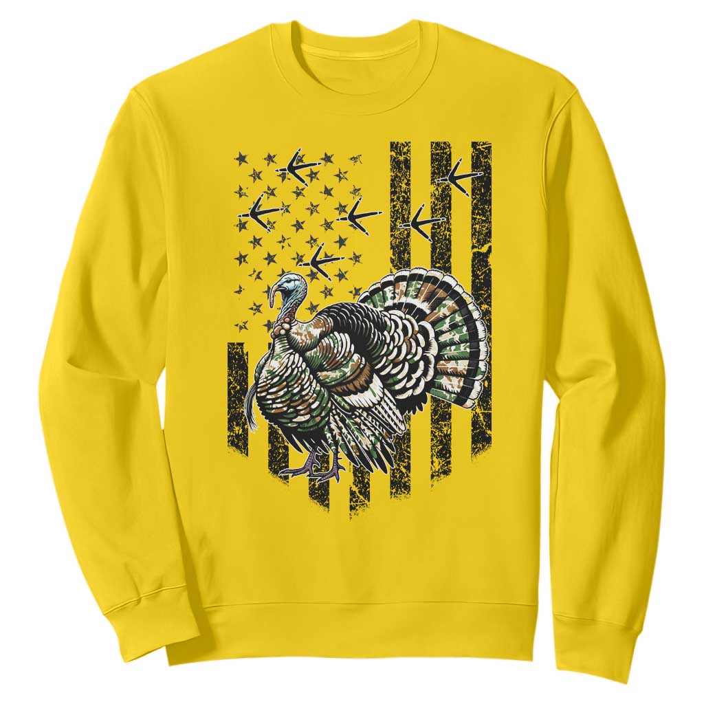 Turkey Hunter Sweatshirt Patriotic American Flag Gift TS12 Daisy Print Your Wear