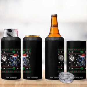 Funny Dragon Throwing Dart 4 in 1 Can Cooler Tumbler Ugly Christmas Dart Player Gift TS12 Print Your Wear