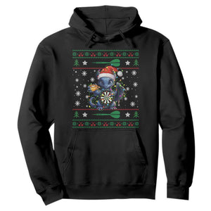 Ugly Christmas Dragon Dart Player Hoodie Gift For Dartist TS12 Black Print Your Wear