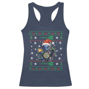 Ugly Christmas Dragon Dart Player Racerback Tank Top Gift For Dartist TS12 Navy Print Your Wear