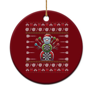 Funny Snowman Dartboard Ceramic Ornament Dartist Ugly Christmas Gift TS12 1pc Red Print Your Wear