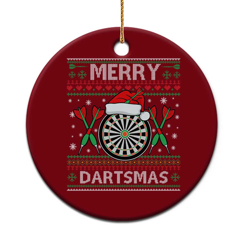Christmas Dart Player Gift Ceramic Ornament Merry Dartsmas TS12 1pc Red Print Your Wear