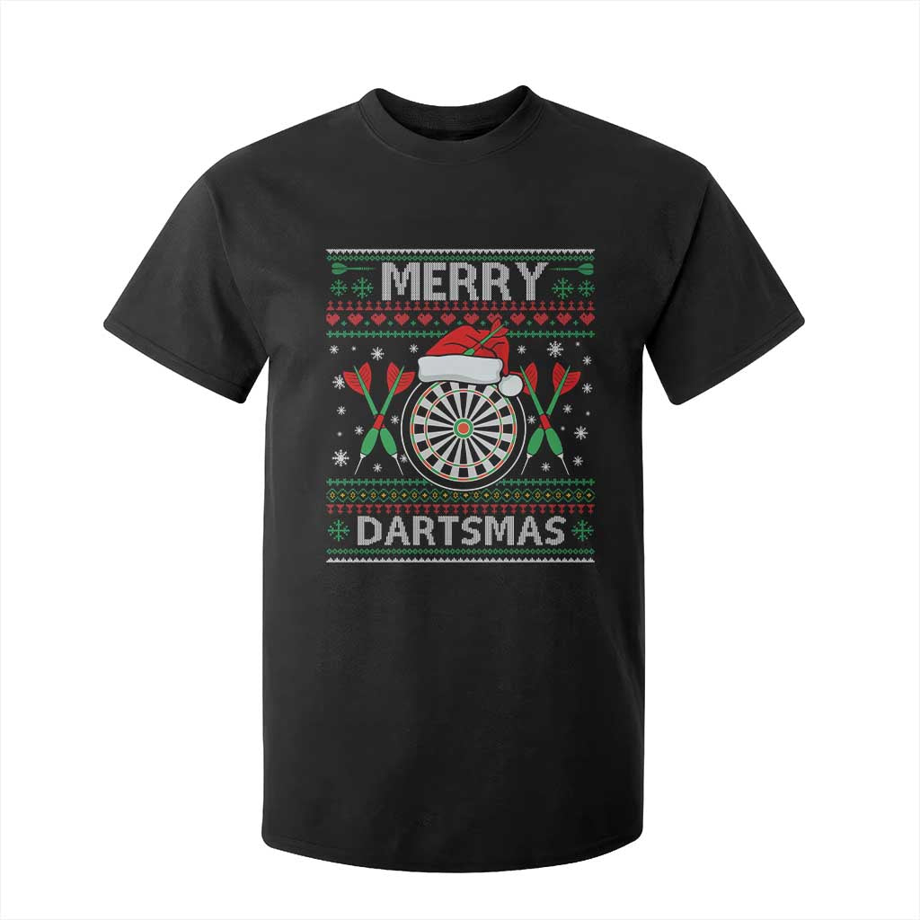 Christmas Dart Player Gift T Shirt For Kid Merry Dartsmas TS12 Black Print Your Wear