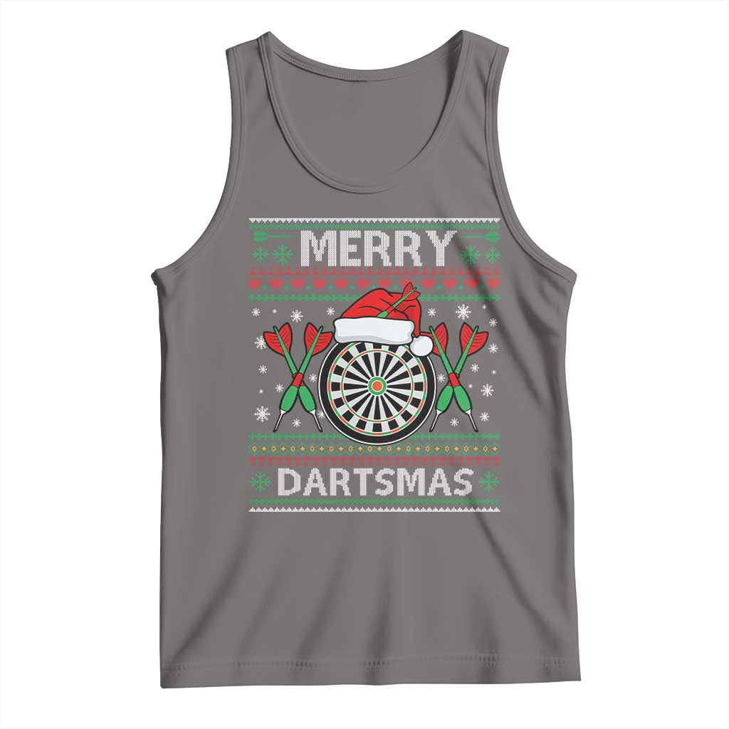 Christmas Dart Player Gift Tank Top Merry Dartsmas TS12 Deep Heather Print Your Wear