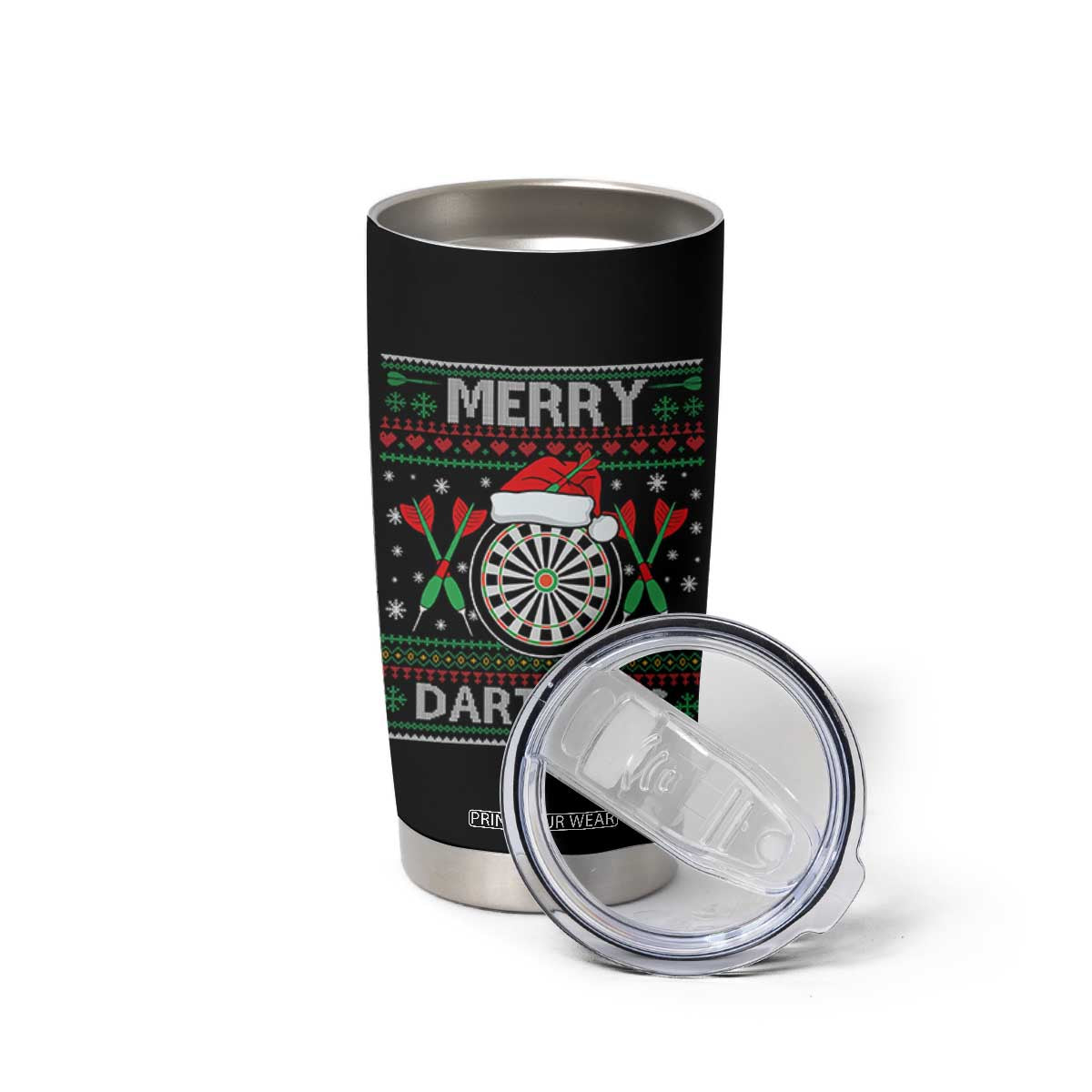 Christmas Dart Player Gift Tumbler Cup Merry Dartsmas TS12 Print Your Wear