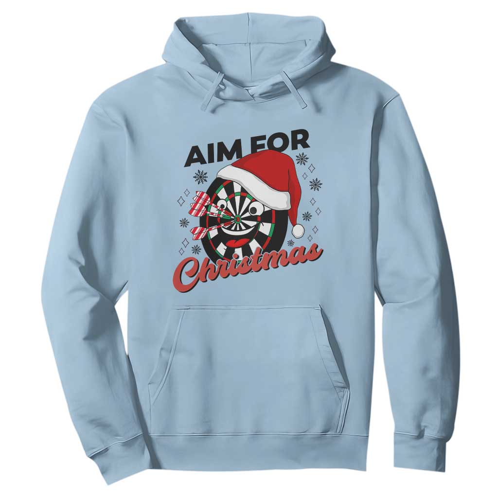 Funny Dart Player Aim For Christmas Hoodie Gift For Dartist TS12 Light Blue Print Your Wear