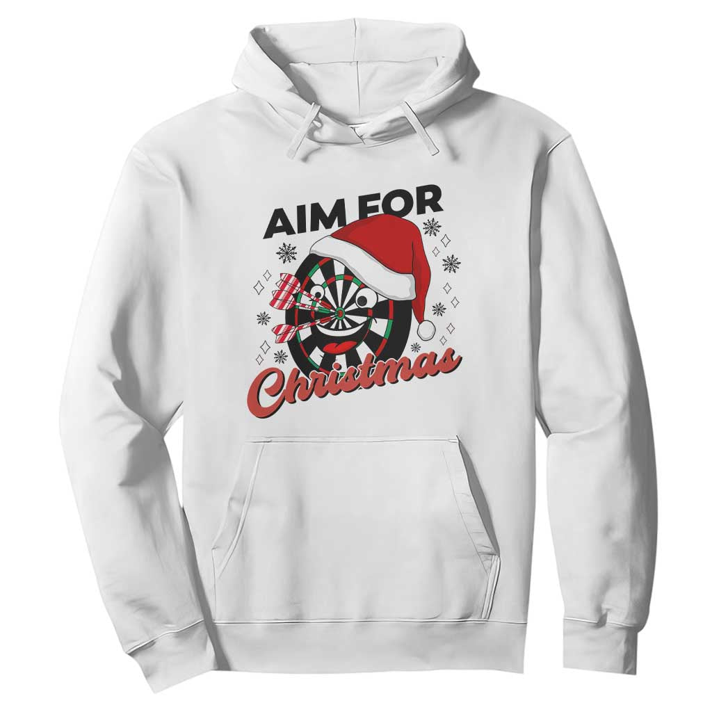 Funny Dart Player Aim For Christmas Hoodie Gift For Dartist TS12 White Print Your Wear