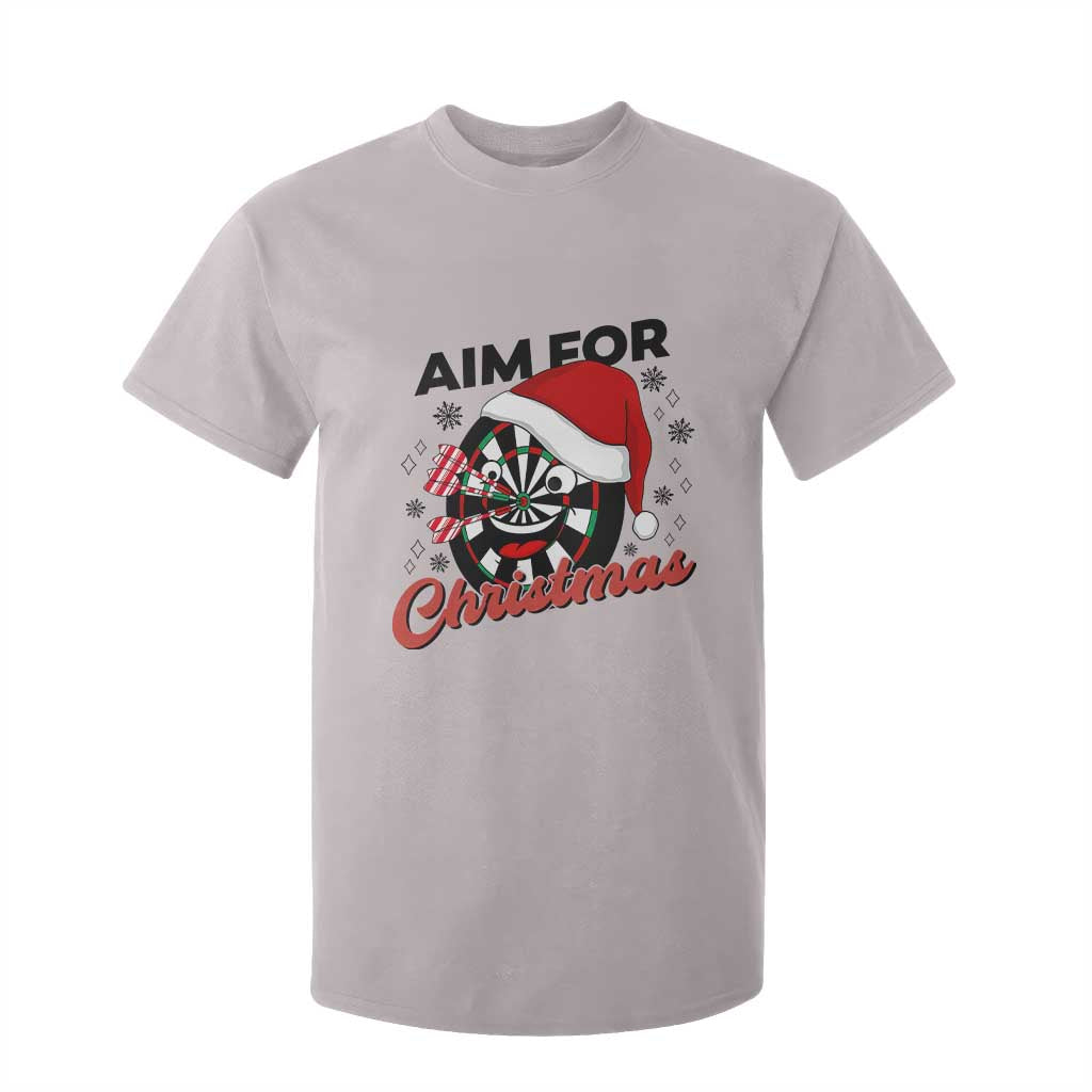 Funny Dart Player Aim For Christmas T Shirt For Kid Gift For Dartist TS12 Ice Gray Print Your Wear