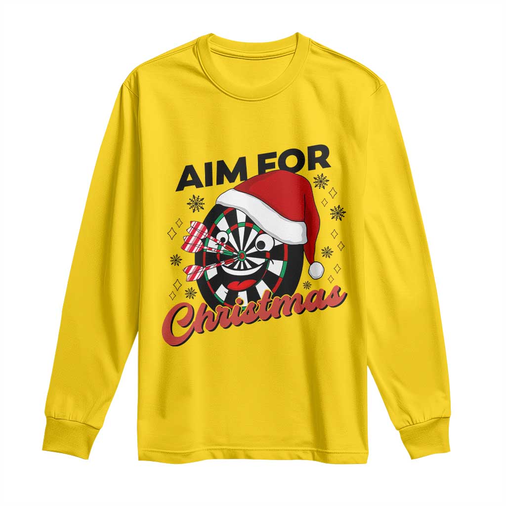 Funny Dart Player Aim For Christmas Long Sleeve Shirt Gift For Dartist TS12 Daisy Print Your Wear