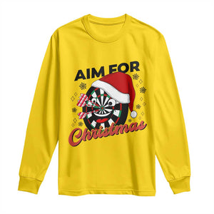 Funny Dart Player Aim For Christmas Long Sleeve Shirt Gift For Dartist TS12 Daisy Print Your Wear