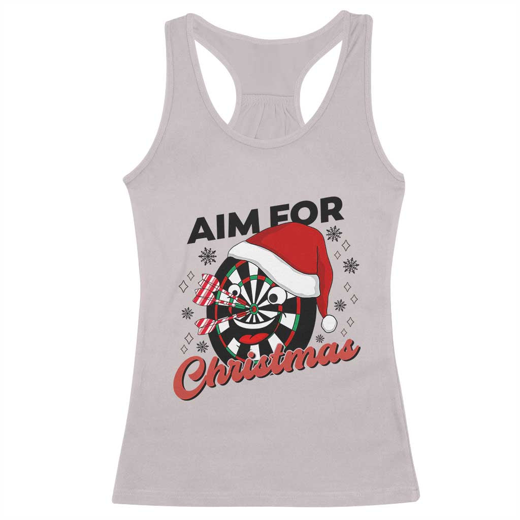 Funny Dart Player Aim For Christmas Racerback Tank Top Gift For Dartist TS12 Ice Gray Print Your Wear