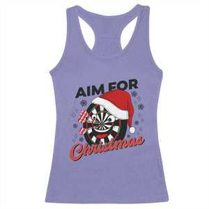 Funny Dart Player Aim For Christmas Racerback Tank Top Gift For Dartist TS12 Violet Print Your Wear