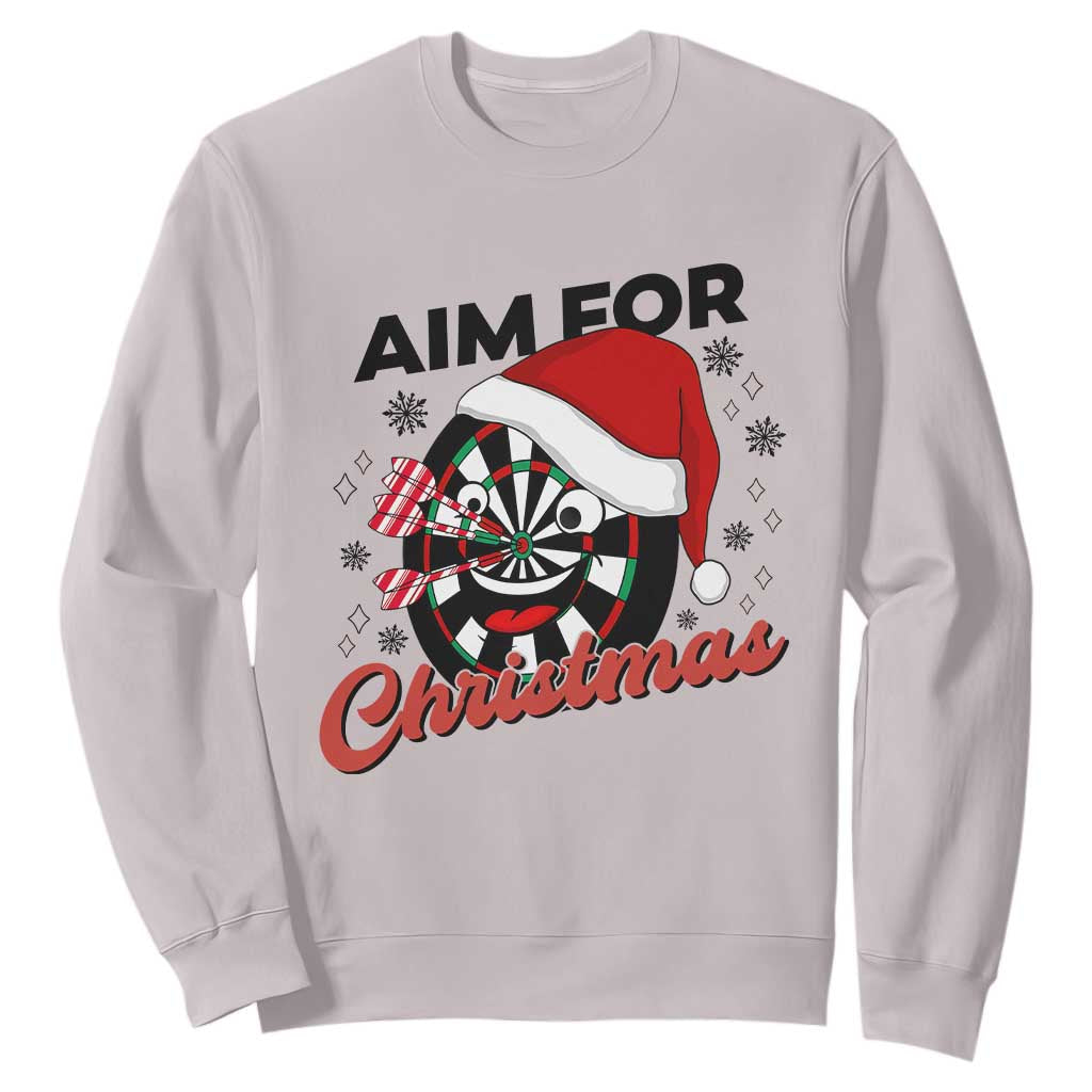 Funny Dart Player Aim For Christmas Sweatshirt Gift For Dartist TS12 Ice Gray Print Your Wear