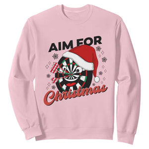 Funny Dart Player Aim For Christmas Sweatshirt Gift For Dartist TS12 Light Pink Print Your Wear