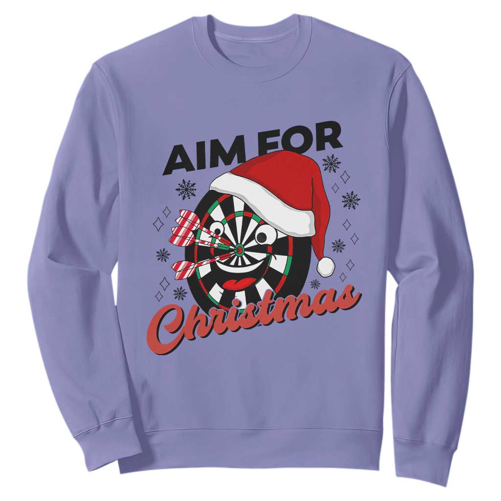 Funny Dart Player Aim For Christmas Sweatshirt Gift For Dartist TS12 Violet Print Your Wear