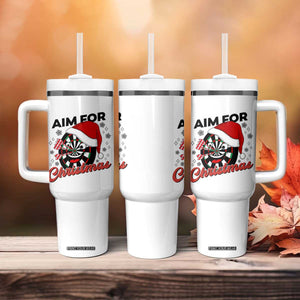 Funny Dart Player Aim For Christmas Tumbler With Handle Gift For Dartist TS12 Print Your Wear