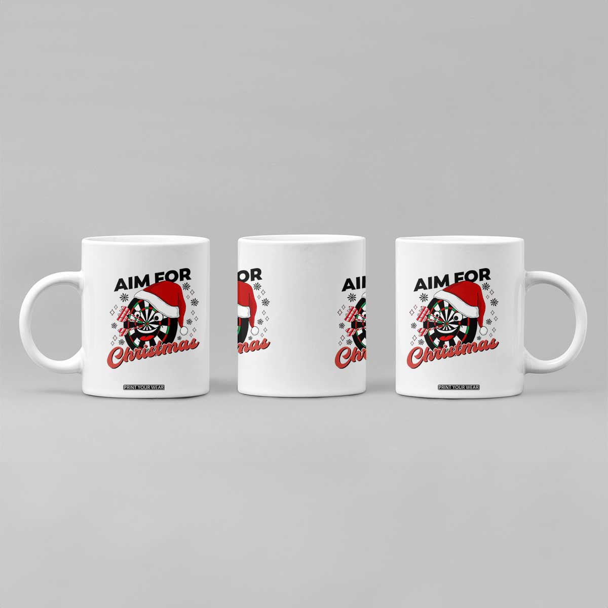 Funny Dart Player Aim For Christmas Coffee Mug Gift For Dartist TS12 Print Your Wear