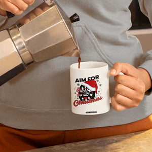 Funny Dart Player Aim For Christmas Coffee Mug Gift For Dartist TS12 Print Your Wear