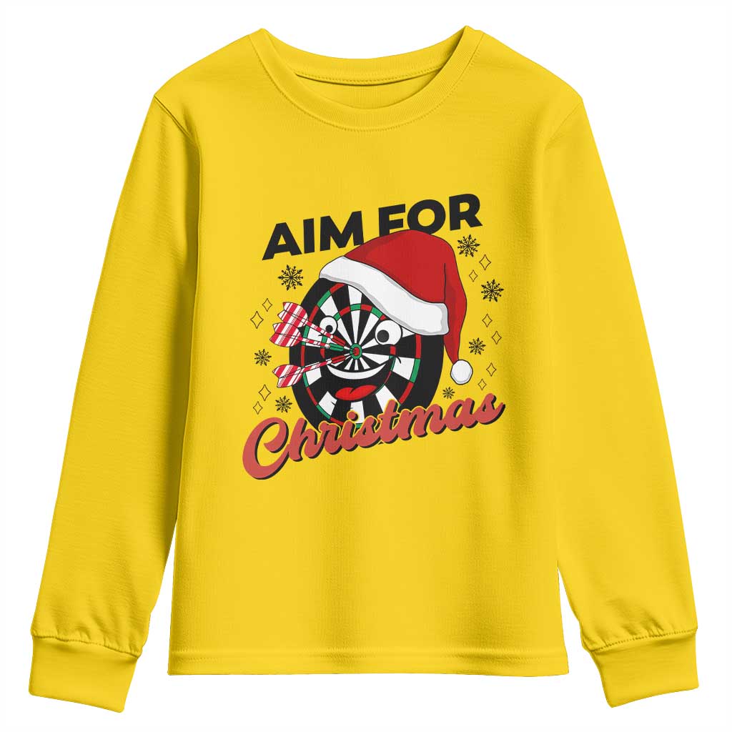 Funny Dart Player Aim For Christmas Youth Sweatshirt Gift For Dartist TS12 Daisy Print Your Wear