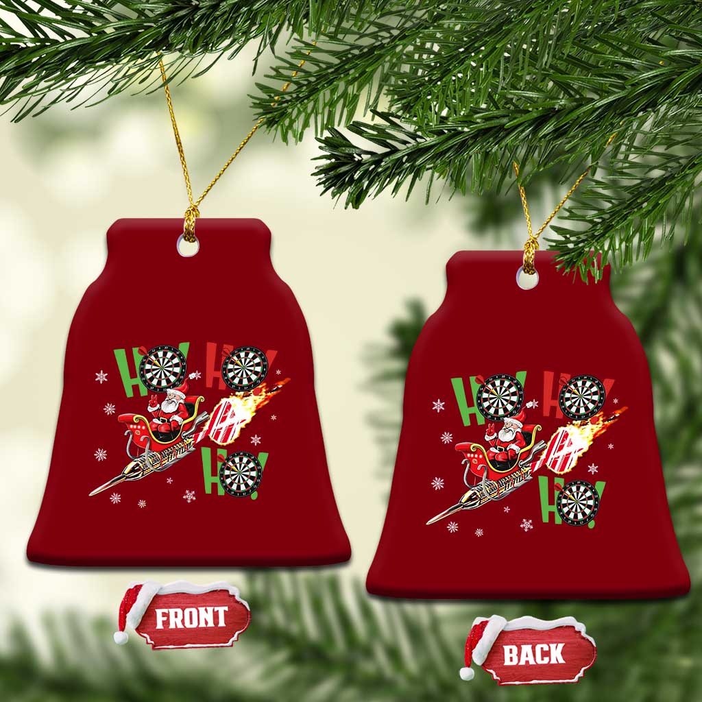 Christmas Dart Game Ceramic Ornament Funny Ho Ho Ho Dart Player Holiday Gift TS12 Print Your Wear