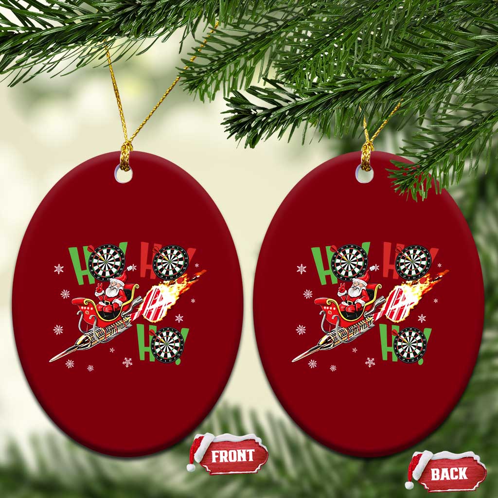 Christmas Dart Game Ceramic Ornament Funny Ho Ho Ho Dart Player Holiday Gift TS12 Print Your Wear