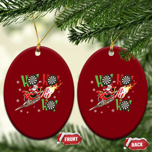 Christmas Dart Game Ceramic Ornament Funny Ho Ho Ho Dart Player Holiday Gift TS12 Print Your Wear