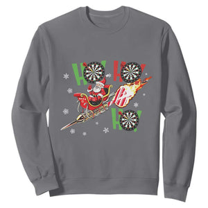 Christmas Dart Game Sweatshirt Funny Ho Ho Ho Dart Player Holiday Gift TS12 Charcoal Print Your Wear