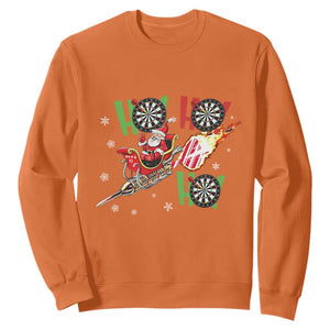 Christmas Dart Game Sweatshirt Funny Ho Ho Ho Dart Player Holiday Gift TS12 Orange Print Your Wear