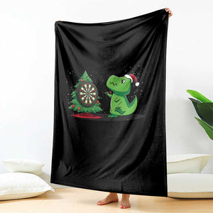 Christmas Dinosaur Dart Player Throw Blanket Funny Dino Lover TS12 Print Your Wear