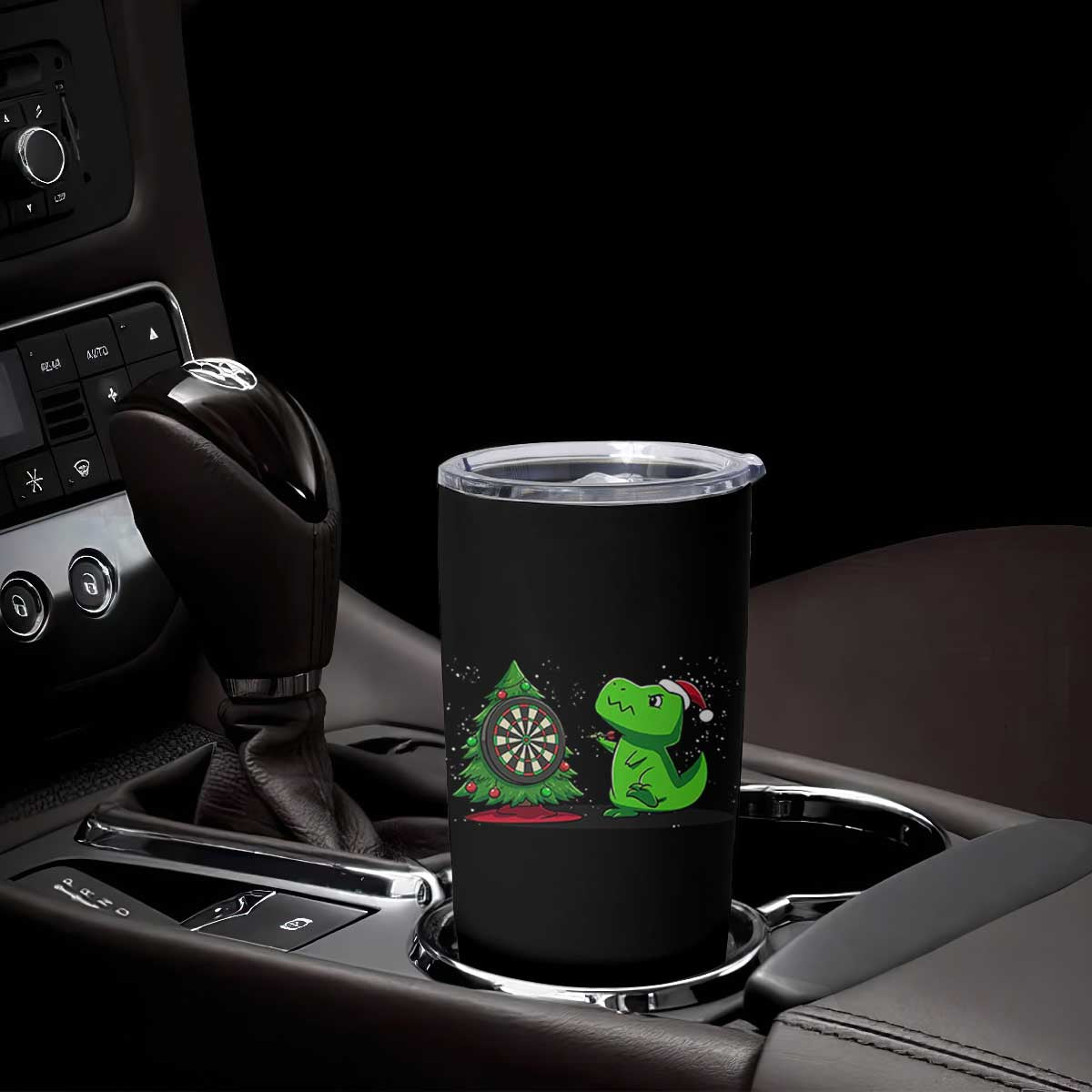 Christmas Dinosaur Dart Player Tumbler Cup Funny Dino Lover TS12 Print Your Wear