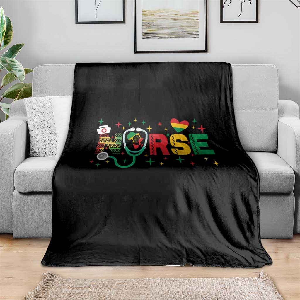 Proud Black Nurse Throw Blanket Black History Month Gift TS12 Print Your Wear