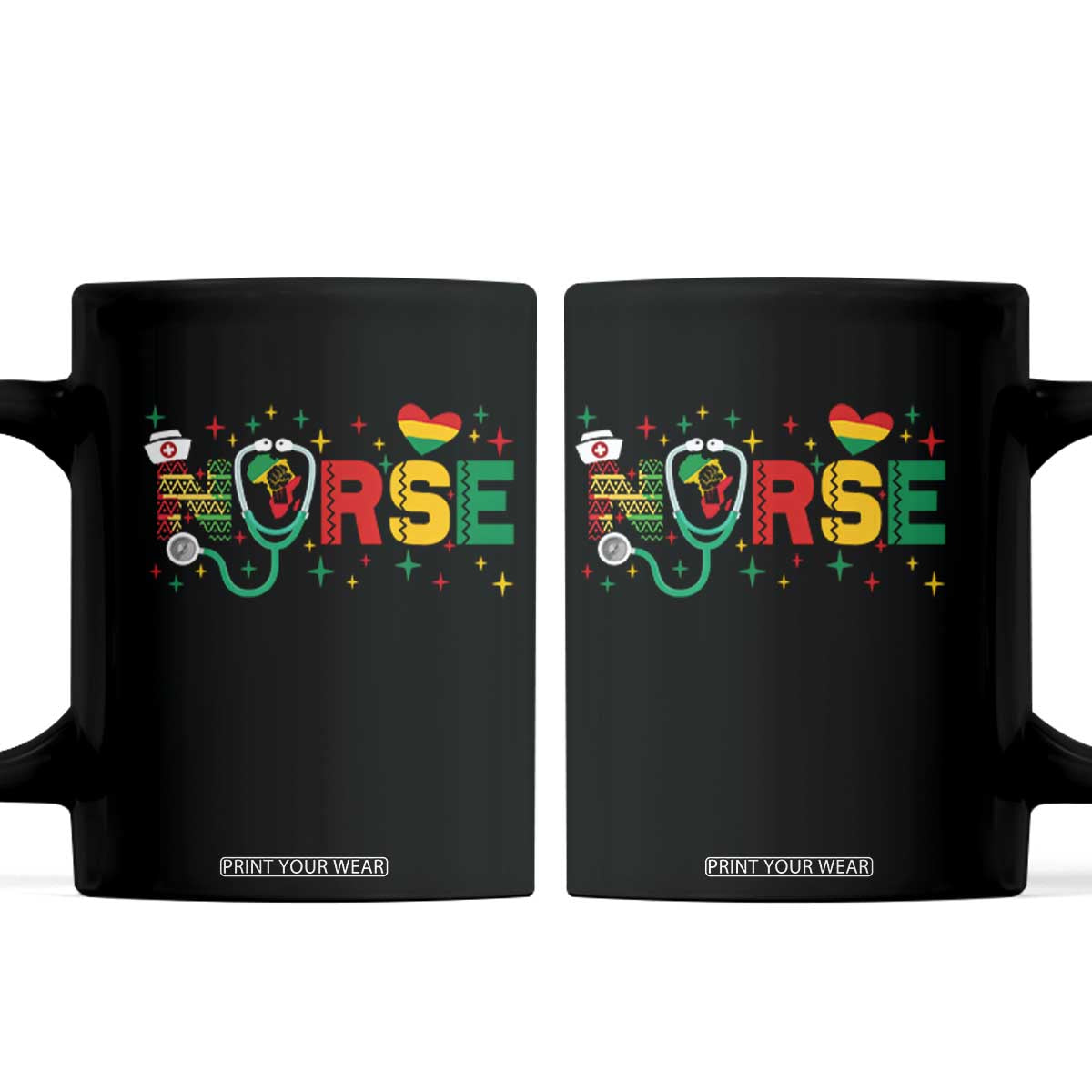 Proud Black Nurse Coffee Mug Black History Month Gift TS12 Black Print Your Wear