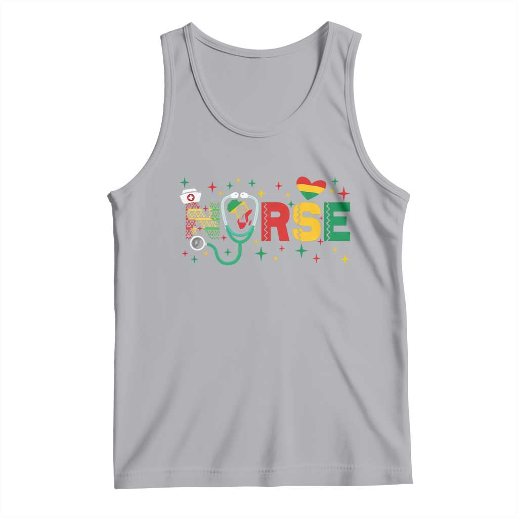 Proud Black Nurse Tank Top Black History Month Gift TS12 Athletic Heather Print Your Wear