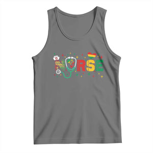 Proud Black Nurse Tank Top Black History Month Gift TS12 Black Heather Print Your Wear