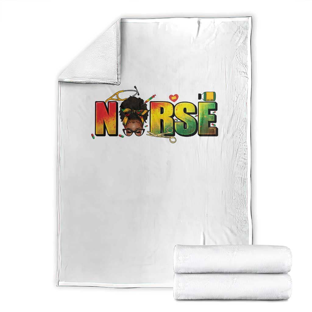 Proud Black Nurse Throw Blanket Black History Month Healthcare Gift TS12 White Print Your Wear
