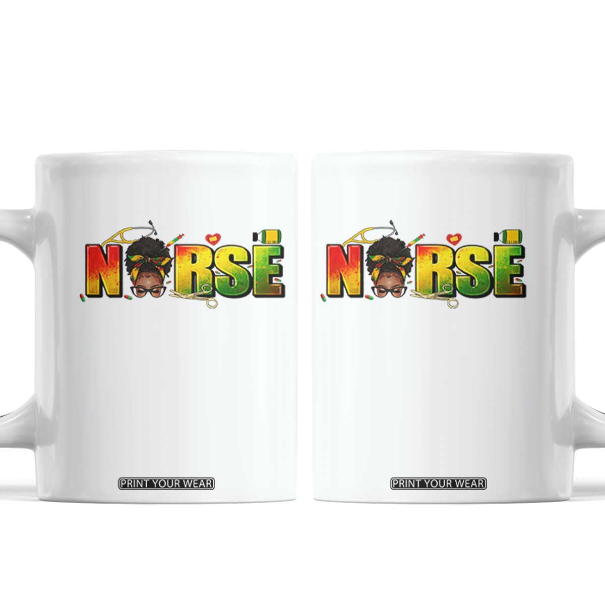 Proud Black Nurse Coffee Mug Black History Month Healthcare Gift TS12 White Print Your Wear