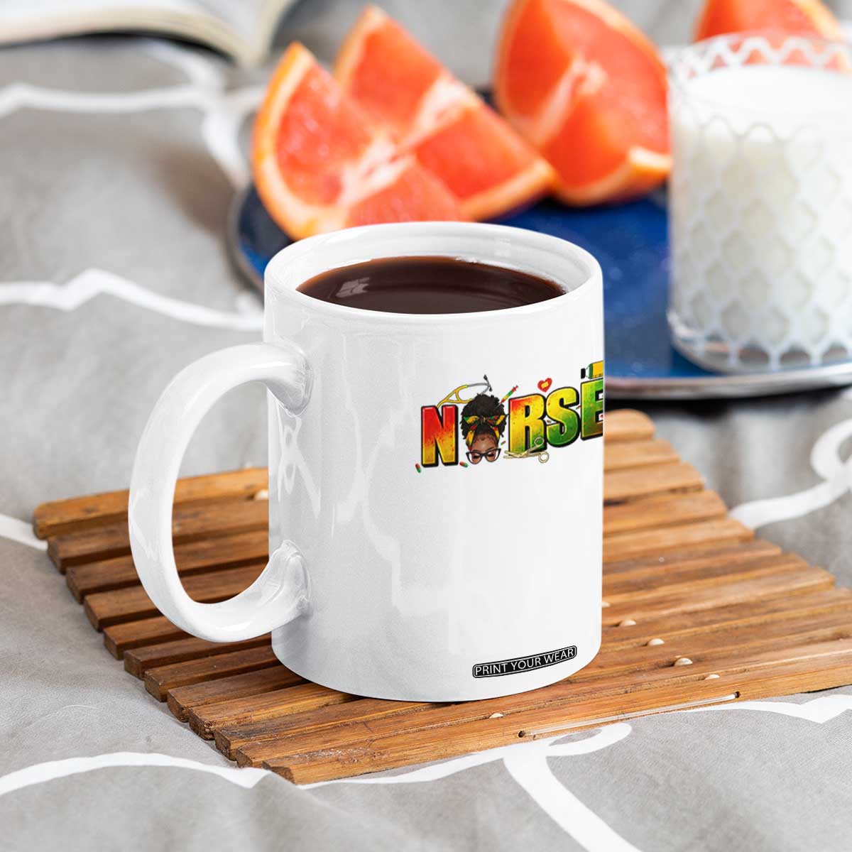 Proud Black Nurse Coffee Mug Black History Month Healthcare Gift TS12 Print Your Wear