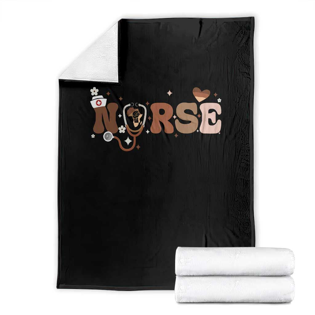 Strong Black Nurse Throw Blanket African American Healthcare Hero Gift TS12 Black Print Your Wear