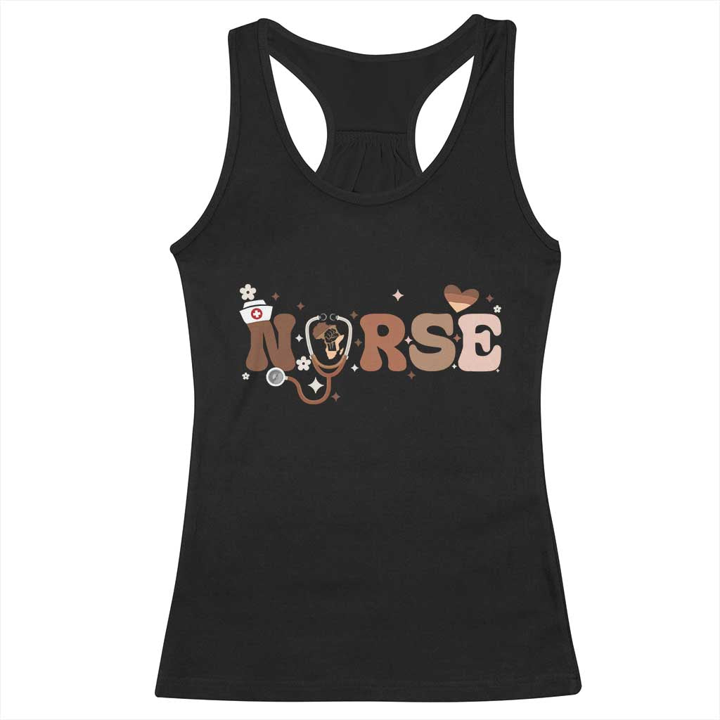 Strong Black Nurse Racerback Tank Top African American Healthcare Hero Gift TS12 Black Print Your Wear