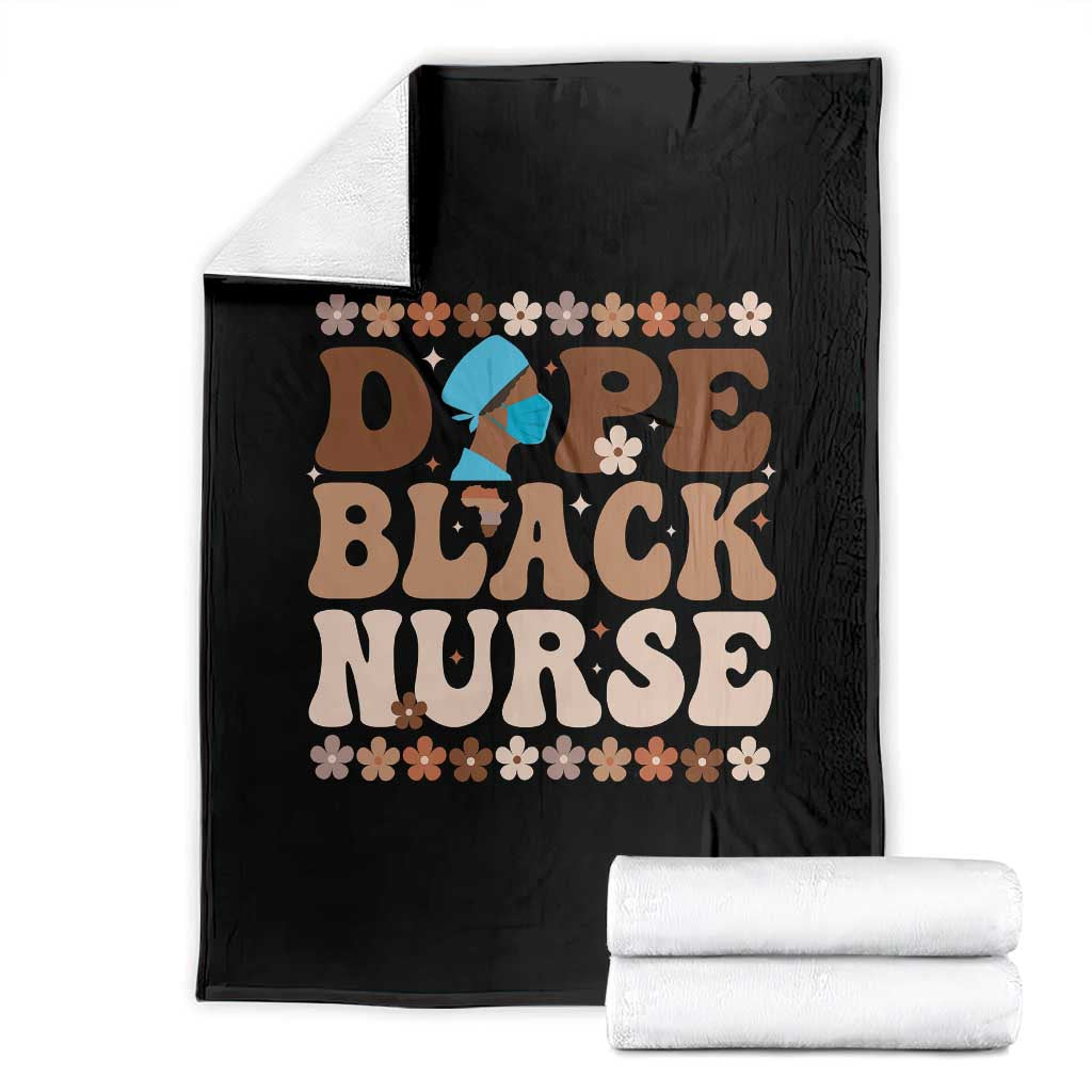 Dope Black Nurse Throw Blanket African American Black Nurse Gift TS12 Black Print Your Wear
