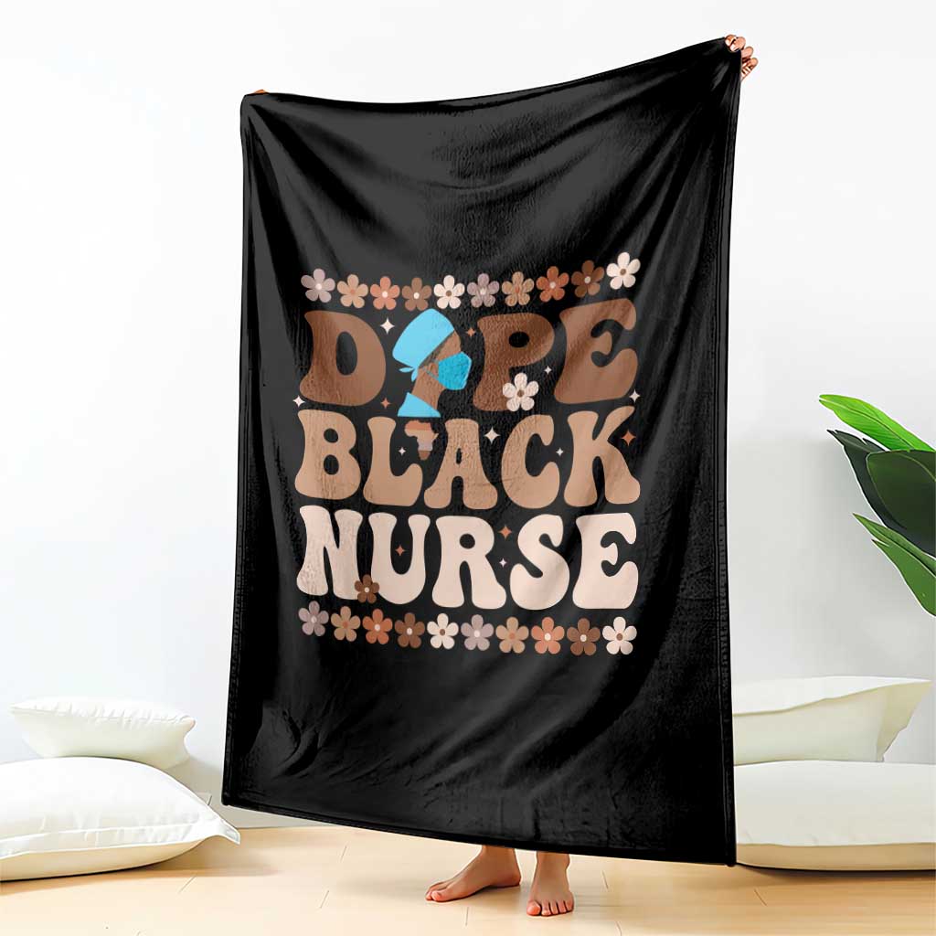Dope Black Nurse Throw Blanket African American Black Nurse Gift TS12 Print Your Wear