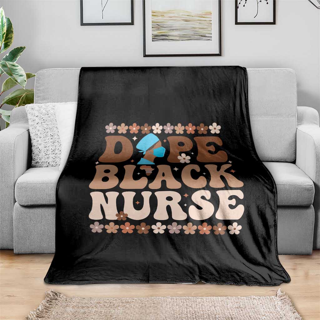 Dope Black Nurse Throw Blanket African American Black Nurse Gift TS12 Print Your Wear